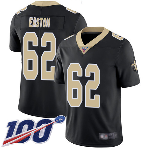 Men New Orleans Saints Limited Black Nick Easton Home Jersey NFL Football 62 100th Season Vapor Untouchable Jersey